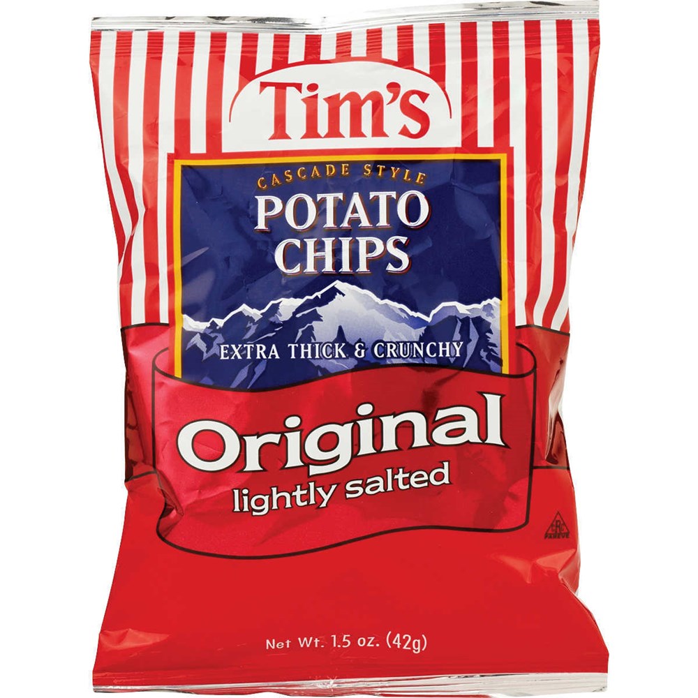Tims Cascade Potato Chips Original 1.5oz (Best by 3 Mar 2025)