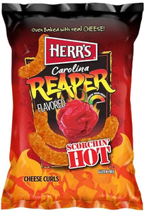 Herrs Cheese Curls Carolina Reaper Flavored Hot 1.25oz/35g (Best by Jan 2025)