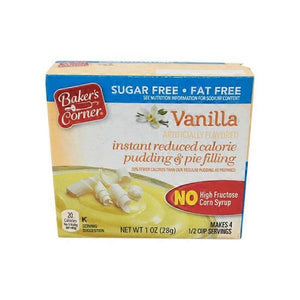 Bakers Corner Instant Pudding Vanilla Sugar Free 1oz/28g