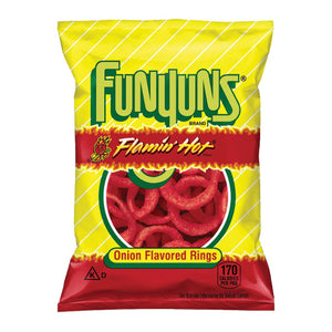 Funyuns Flamin Hot Onion Flavored Rings 1.875oz (Best by 15 Jul 2025)