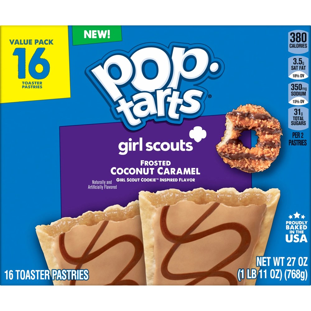 Pop Tarts - 16pk Girl Scouts Frosted Coconut Caramel 27oz/768g