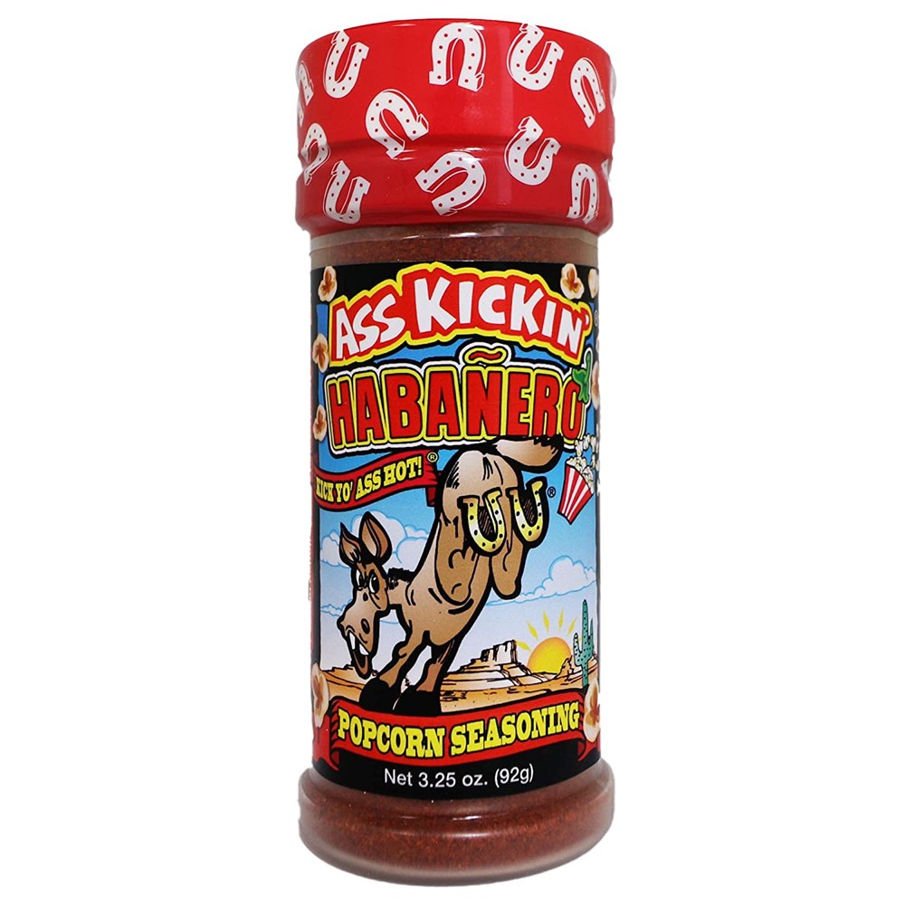 Ass Kickin Popcorn Seasoning Habanero 3.25oz/92g (Best By Apr 2024)