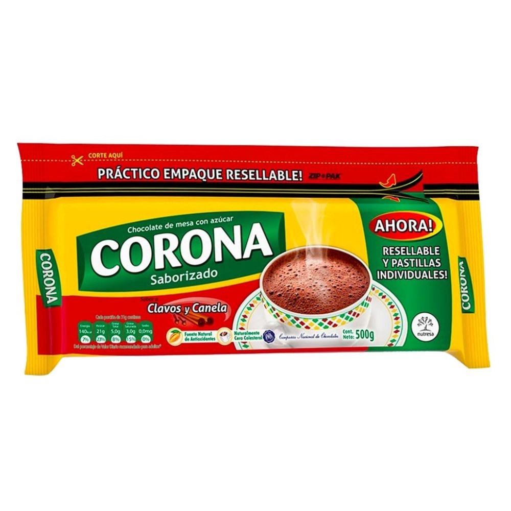 Corona Hot Chocolate Cinnamon & Cloves Flavour (Corona Clavos y Canela) 500g
