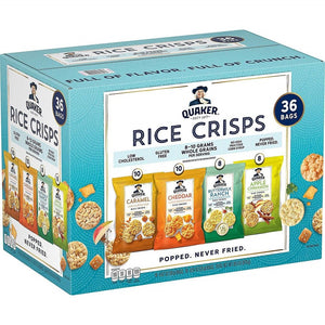 Quaker Popped Rice Crisps 36 count