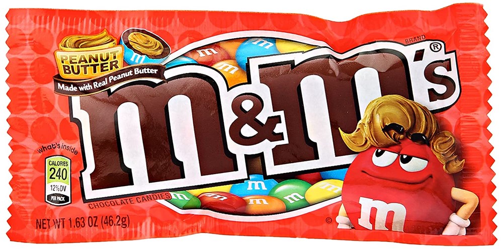 M&Ms Peanut Butter 1.63oz/46.2g Best By JUN 25