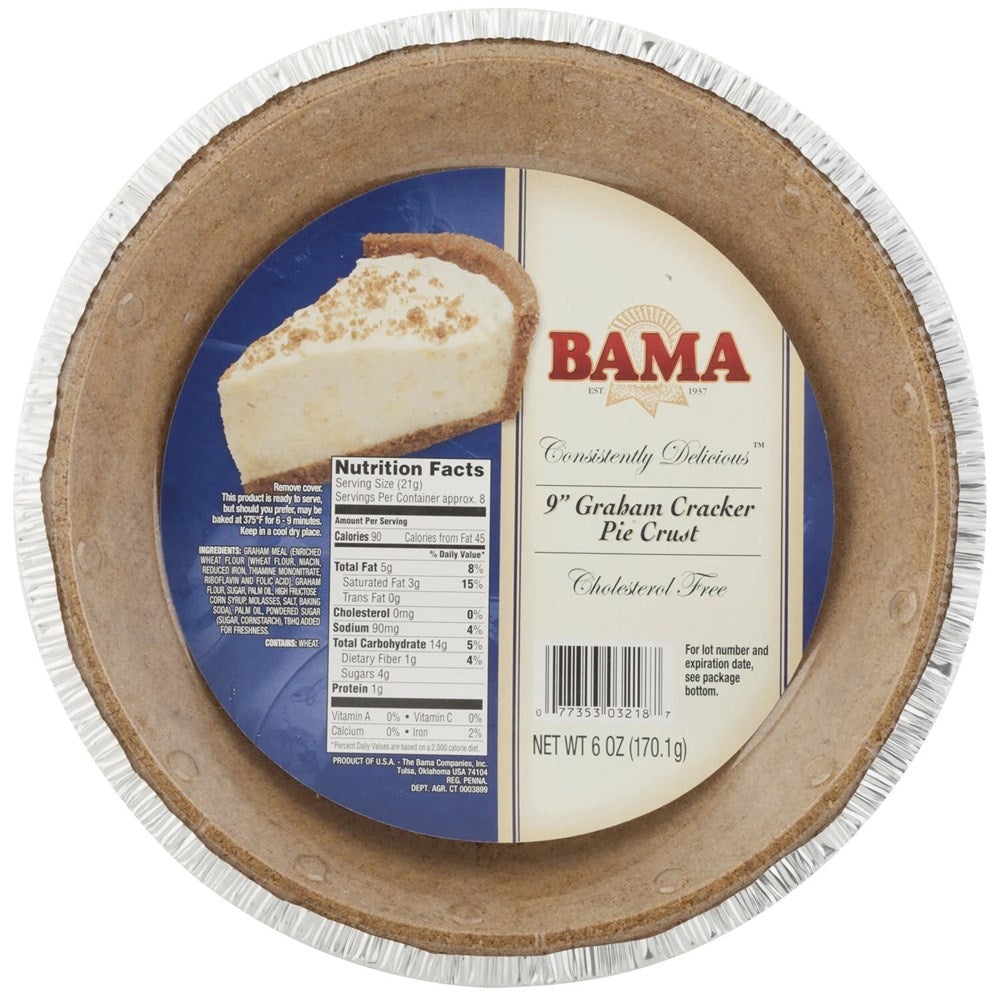 Bama 9-in. Graham Cracker Pie Crust 6oz/170g