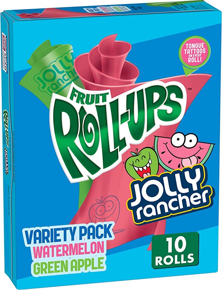 Betty Crocker Fruit Roll Ups Jolly Rancher Variety 10 pack (Best by 17 Jul 2025)