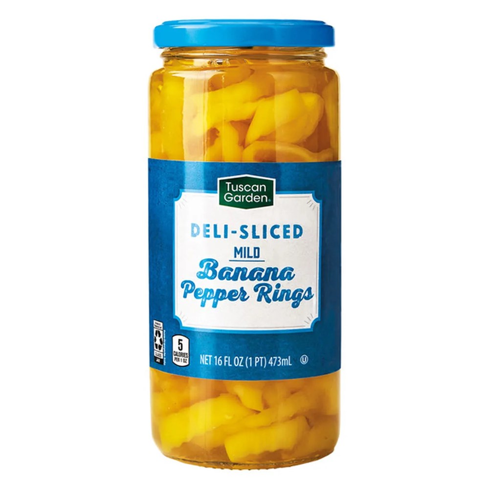 Tuscan Garden Deli-sliced Banana Pepper Rings Mild 16floz/473ml