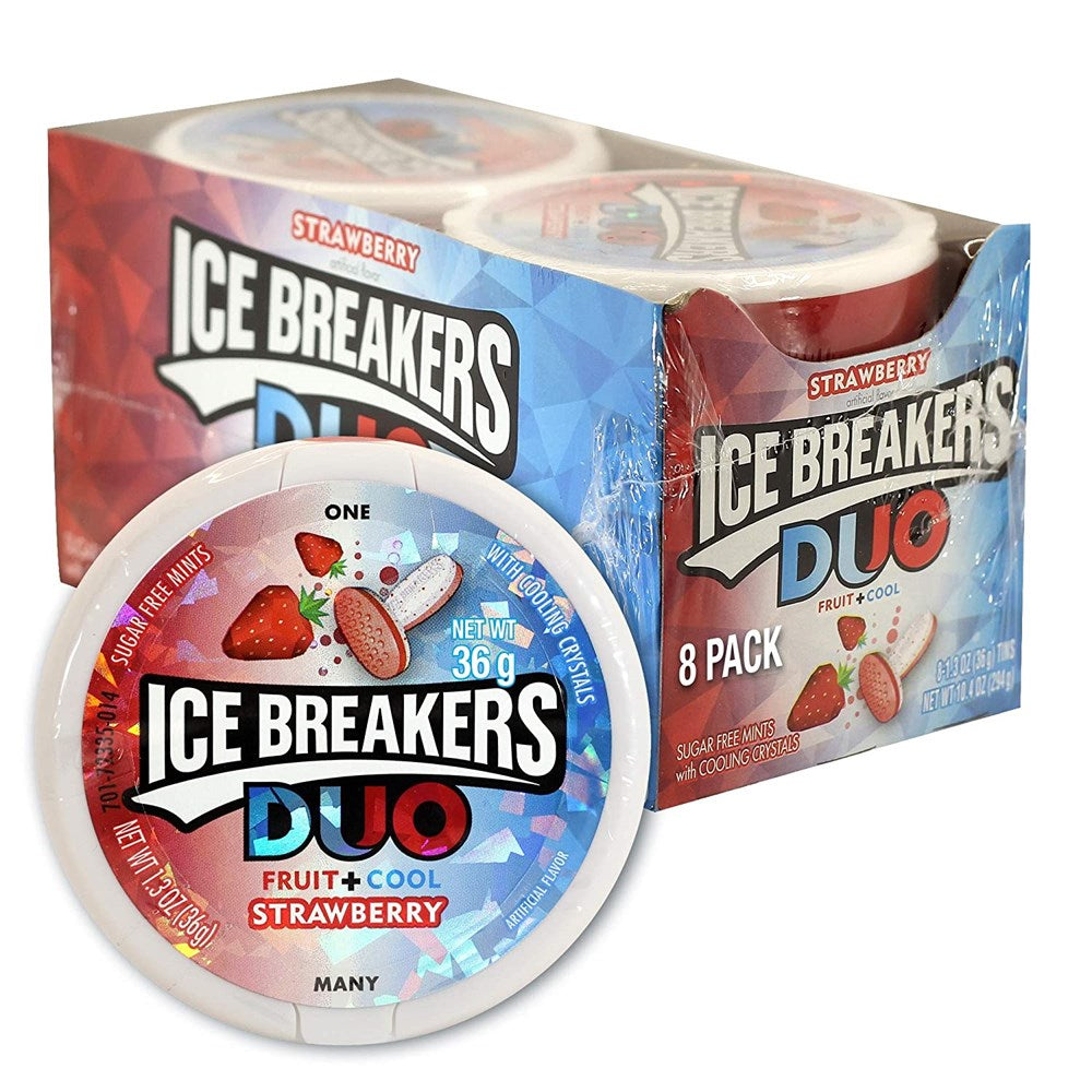 Ice Breakers SF Mints Duo Fruit & Cool Strawberry 1.3oz/36g