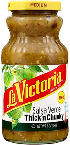 La Victoria Salsa Thick n Chunky Verde - Medium 16oz/454g