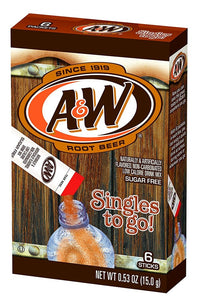 A&W 6 Single to GO Root Beer Drink Mix 0.53/15g