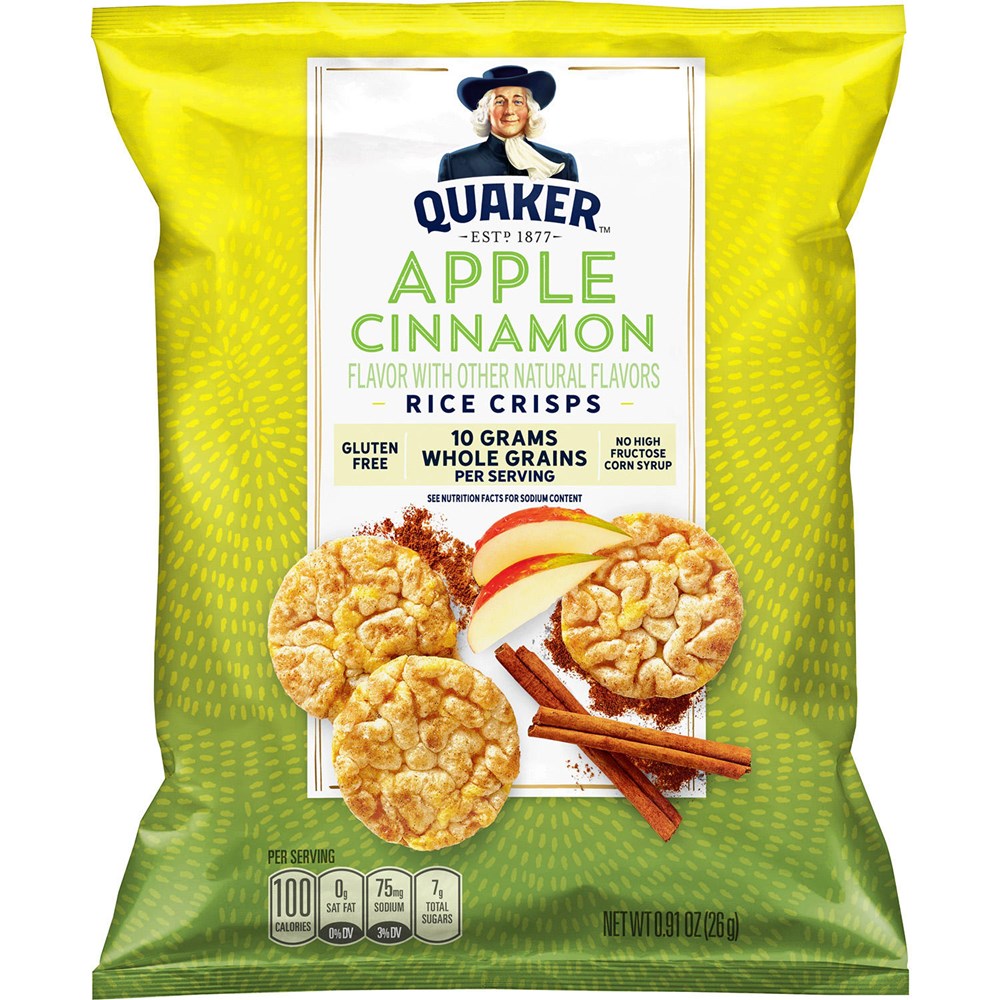 Quaker Popped Rice Crisps - Apple Cinnamon 0.91oz/26g