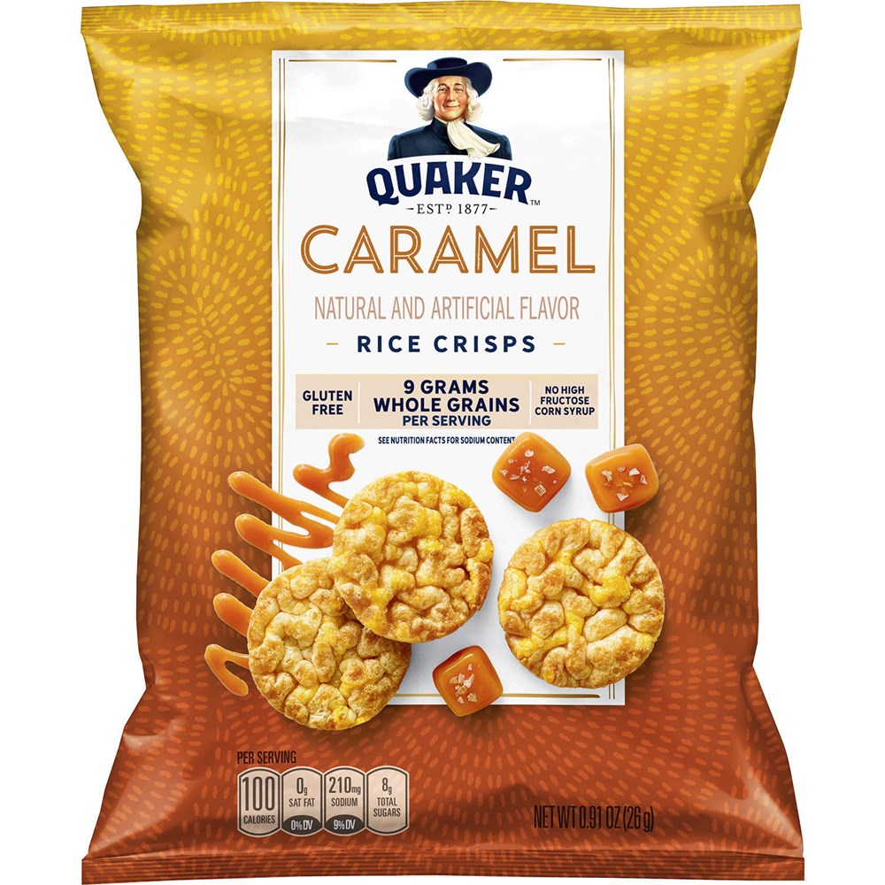 Quaker Popped Rice Crisps - Caramel 0.91oz/26g