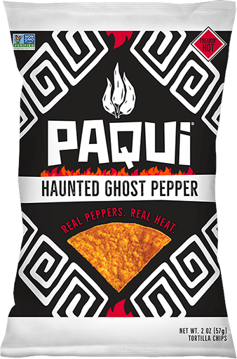 Paqui Haunted Ghost Pepper Tortilla Chips Freakin Hot 2oz/57g (Best By 22 Apr 2024)