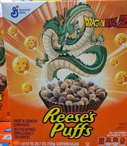 GM Reeses Puffs Dragonball Z Cereal 25.7oz/729g