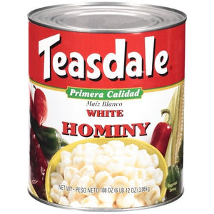 Teasdale White Hominy 108oz/3.06kg