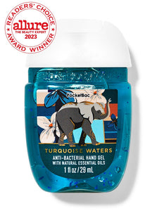 B&BW PocketBac Sanitiser Turquoise Waters 1floz/29ml by Bath & Body Works