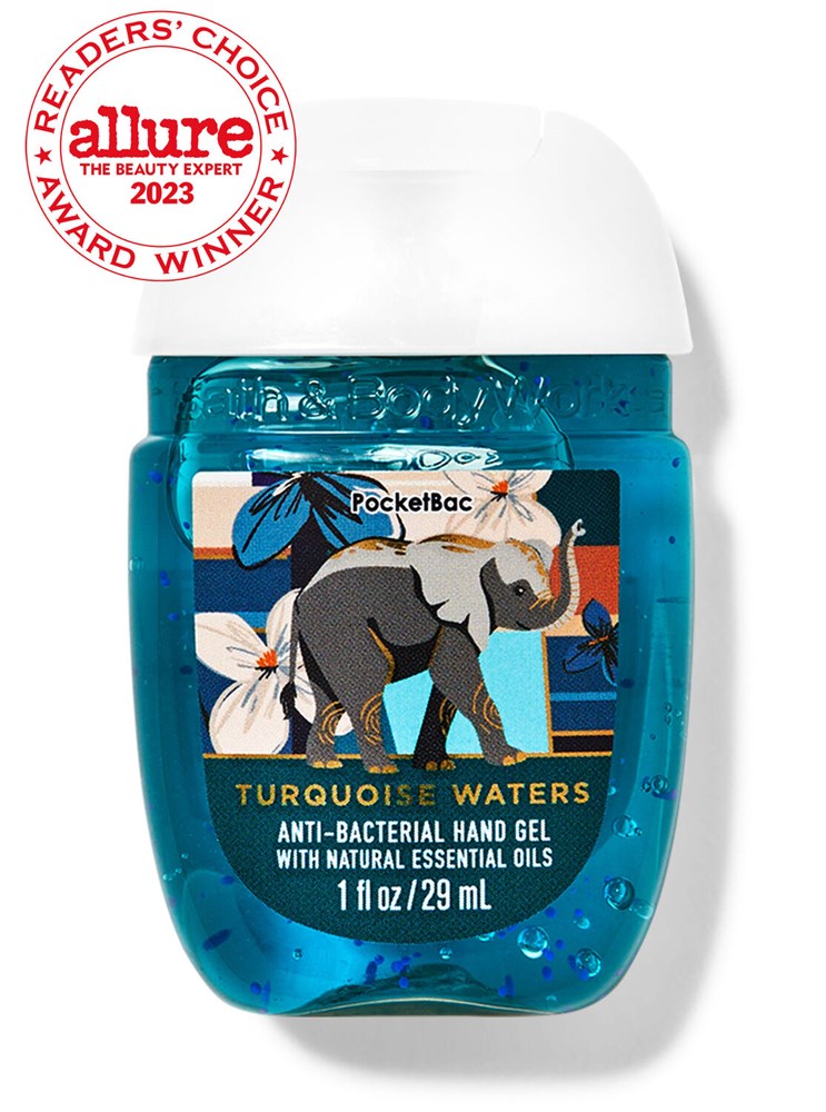 B&BW PocketBac Sanitiser Turquoise Waters 1floz/29ml by Bath & Body Works