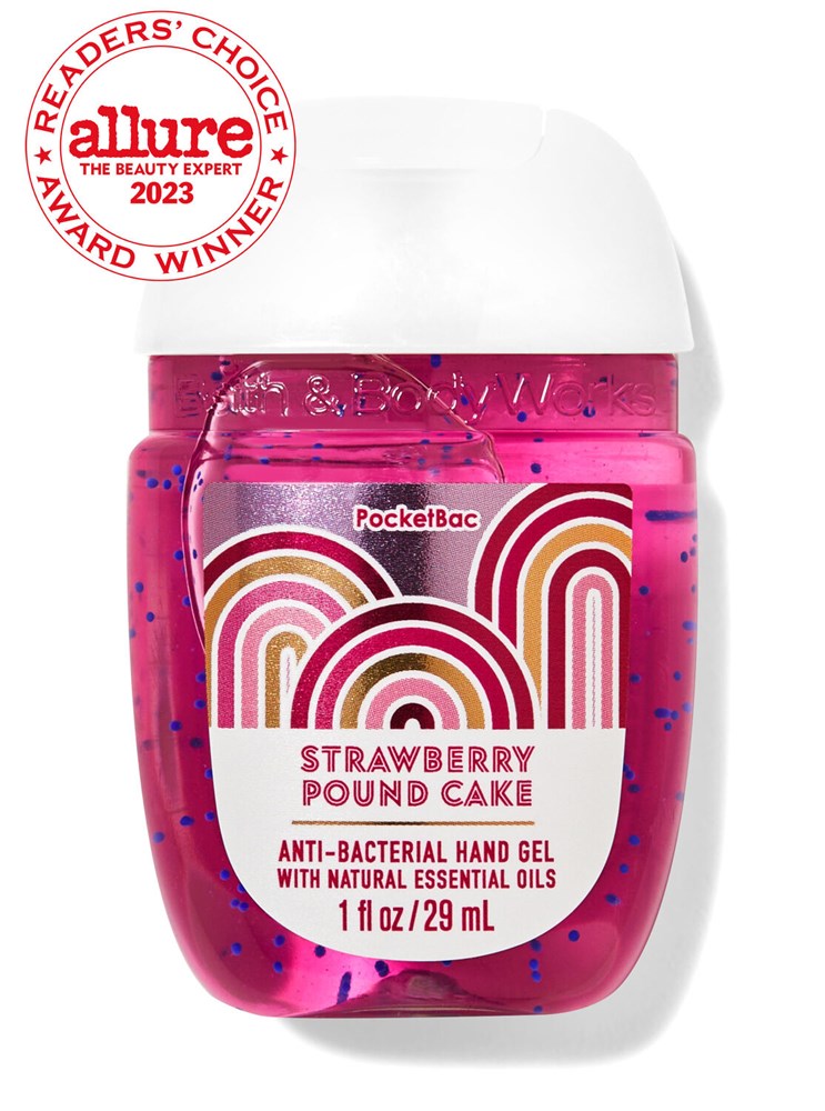 B&BW PocketBac Sanitiser Strawberry Pound Cake 1floz/29ml by Bath & Body Works