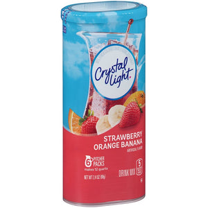 Crystal Light Strawberry Orange Banana 6 pitcher pk STG 2.4oz/68g