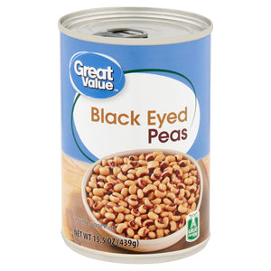 Great Value Black Eyed Peas 15.5oz/439g