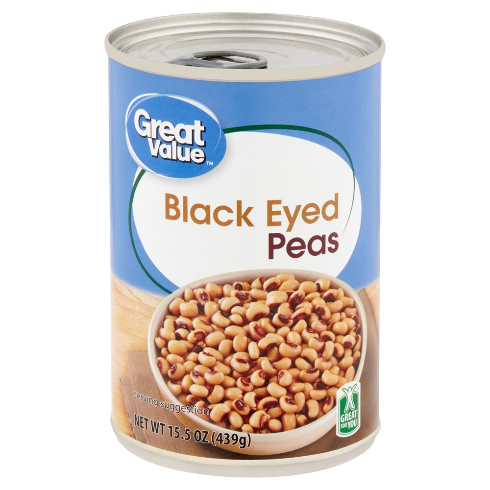 Great Value Black Eyed Peas 15.5oz/439g