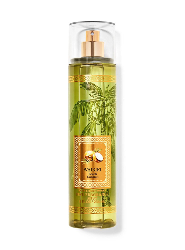 B&BW Fragrance Mist Waikiki Beach Coconut 8floz/236ml by Bath & Body Works