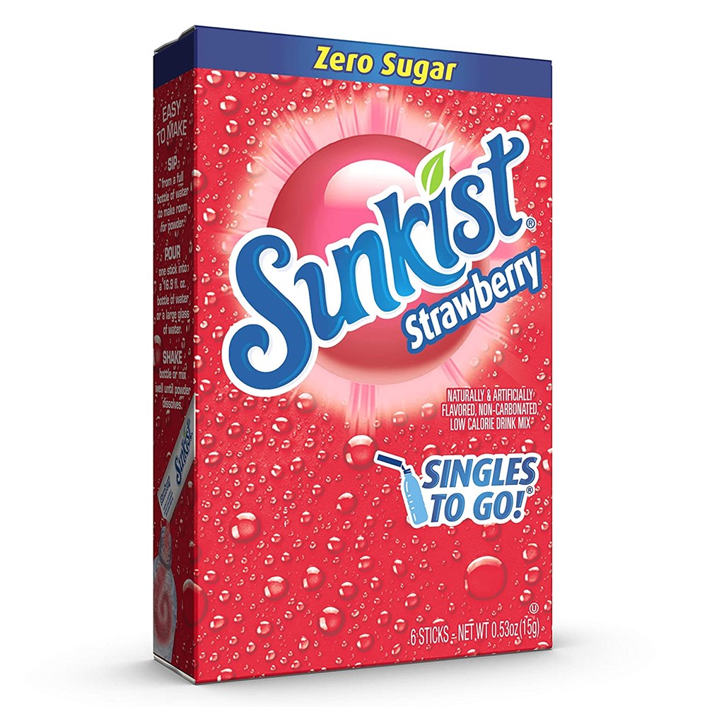 Sunkist Strawberry Singles to Go 6pk STG 0.53oz/15g