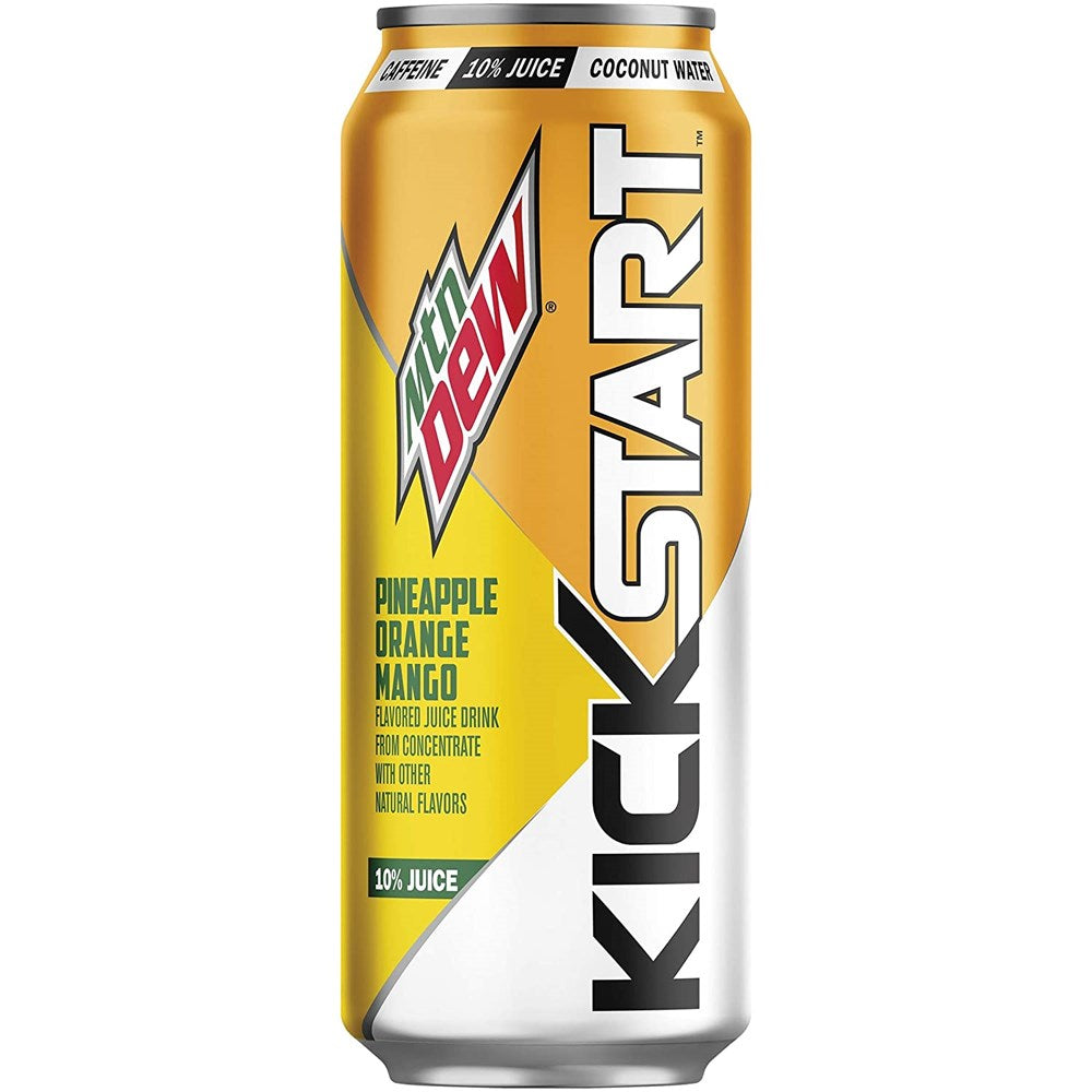 Mountain Dew Kickstart Pineapple Orange Mango 16floz/473ml