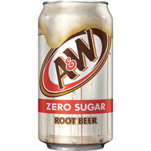 Load image into Gallery viewer, A&amp;W Root Beer Zero can 12floz/355ml
