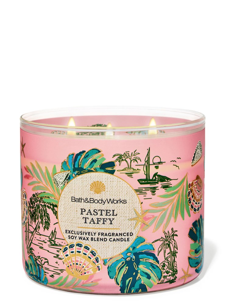 B&BW Scented 3 Wick Candle Pastel Taffy 14.5oz/411g