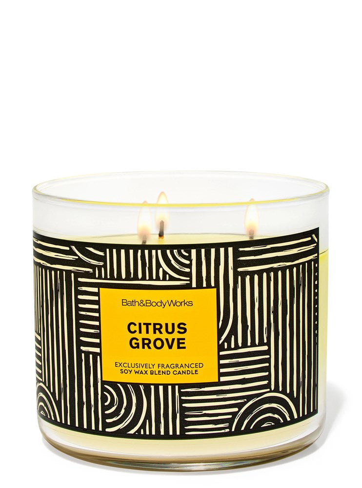 B&BW  Scented 3 Wick Candle Citrus Grove 14.5oz/411g