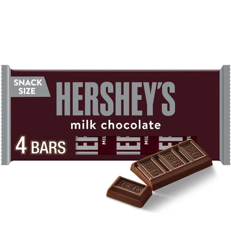 Hersheys Milk Chocolate Bar 4pk snack size 1.8oz/51g