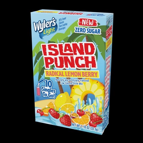 Wylers Island Punch Radical Lemon Berry Mix Zero 10 Singles to Go 1.18oz/33.5g