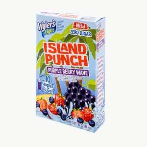 Wylers Island Punch Purple Berry Wave Mix Zero 10 Singles to go .93oz/26.4g