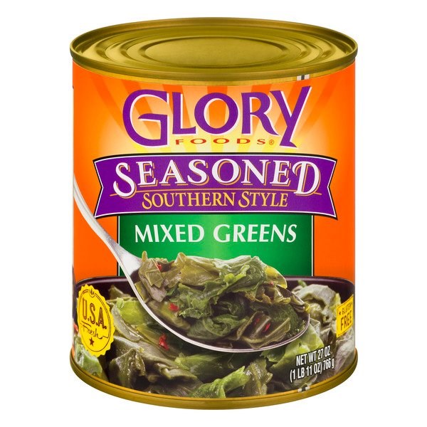 Glory Foods Mixed Greens Seasoned Southern Style 27oz/766g