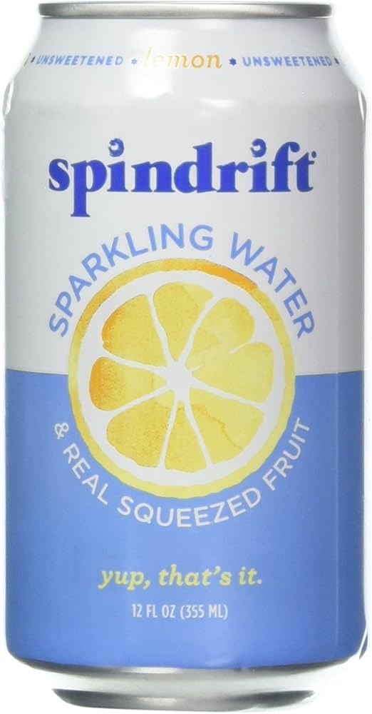 Spindrift Sparkling Water Lemon Unsweetened 12floz/355ml