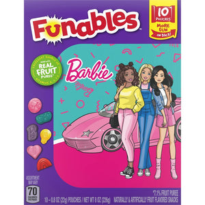 Funables Fruit Flavoured Snacks Barbie 10pk