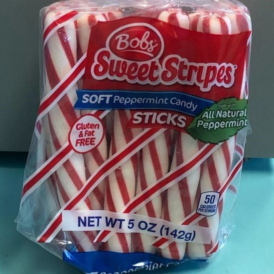 Bobs Sweet Stripe Soft Peppermint Candy Sticks 5oz/142g