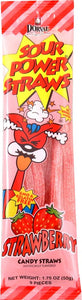 Sour Power Straws Strawberry 1.75oz/50g