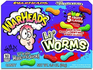 Warheads Lil' Worms TBX 3.5oz/99g