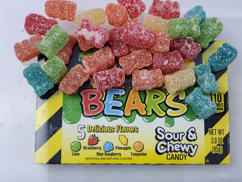 Toxic Waste Bears Sour & Chewy TBX 3oz/85g
