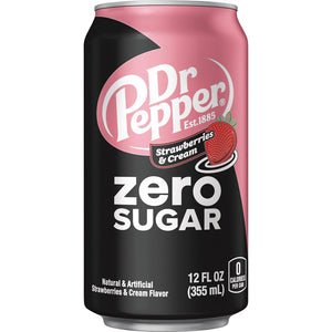Dr Pepper Strawberries & Cream Zero Can 12floz/355ml