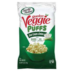 Sensible Portions Garden Veggie Chips Puffs Sour Cream & Onion 0.5oz/14g