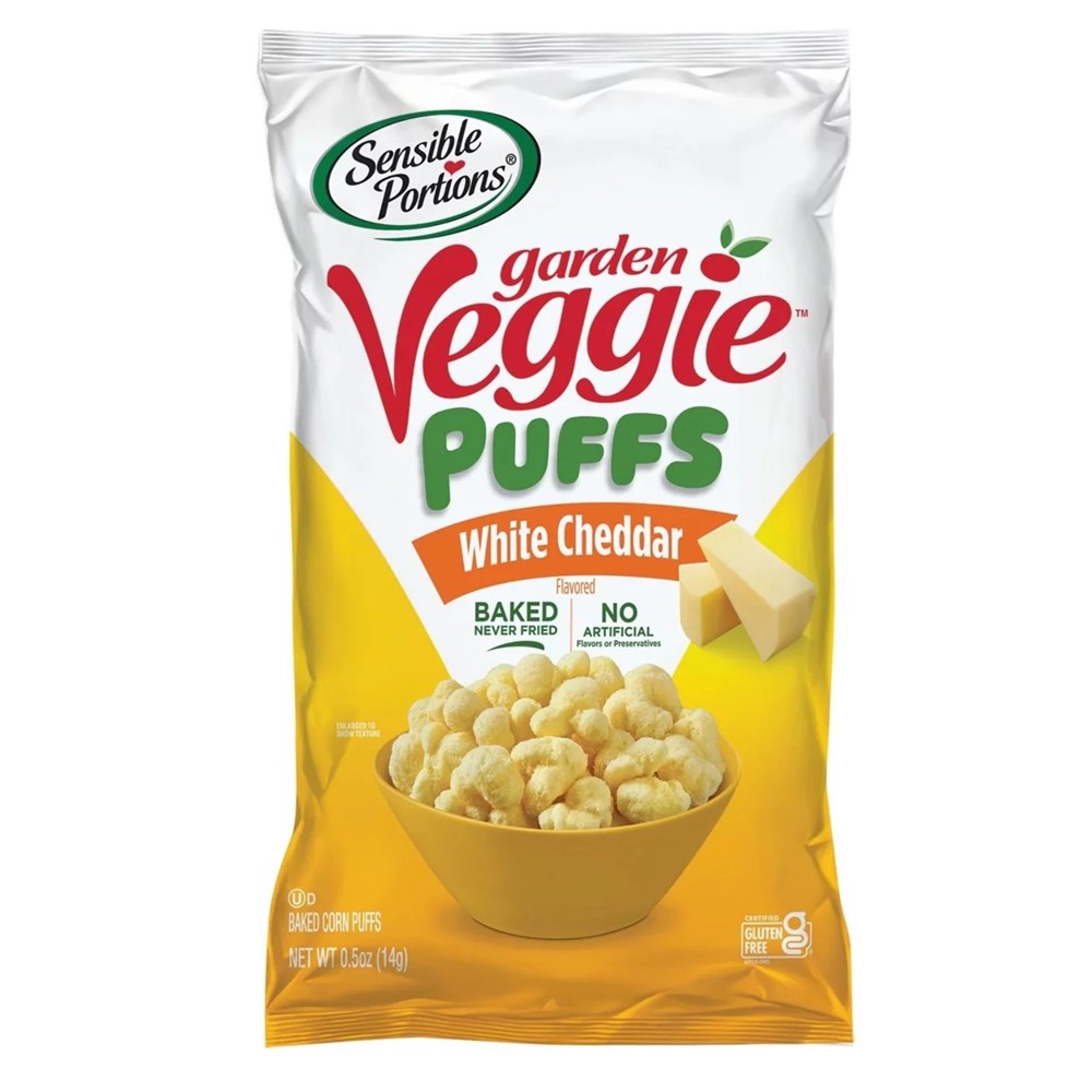 Sensible Portions Garden Veggie Chips Puffs White Cheddar 0.5oz/14g