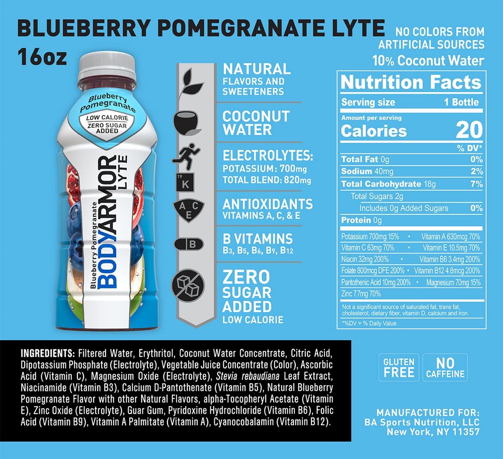 Body Armor Lyte Blueberry Pomegranate 16floz