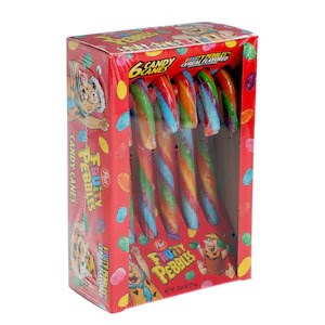 Post Fruity Pebbles Flavored Christmas Candy Canes 6 Packs