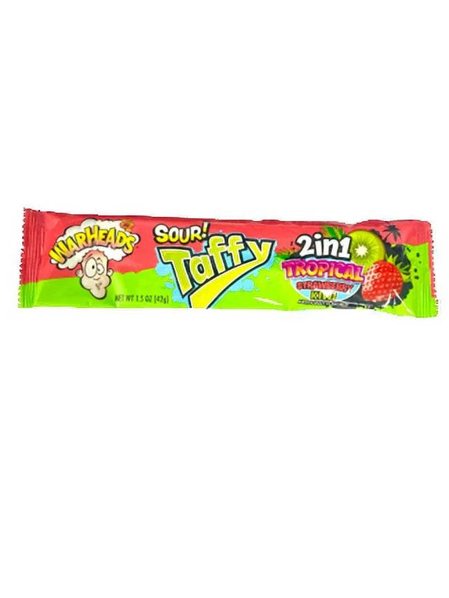 Warheads Sour Taffy Blue Raspberry Watermelon bar 1.5oz/42g