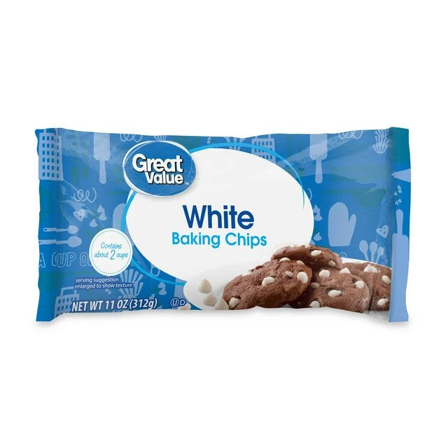 Great Value Baking Chips White 11oz/312g (Best by 29 Oct 2025)