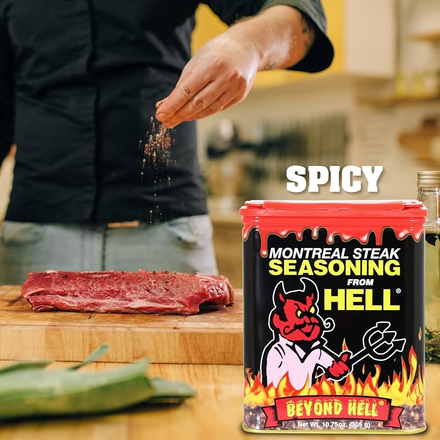 Beyond Hell Montreal Steak Seasoning From Hell 10.75oz/305g Best By Feb 26